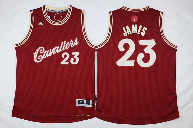 15-16 NBA Cleveland Cavaliers #23 James Red Christmas Jersey