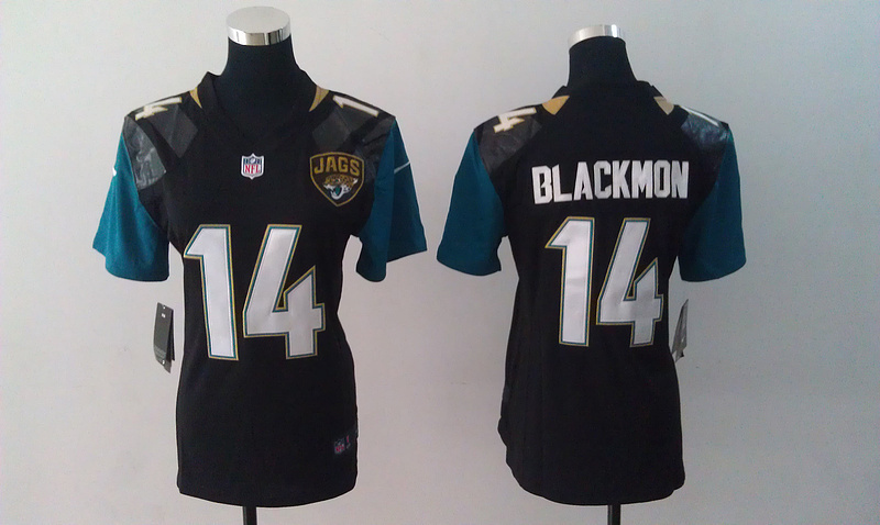 2014 NIKE Jacksonville Jaguars #14 Blackmon women Black jersey