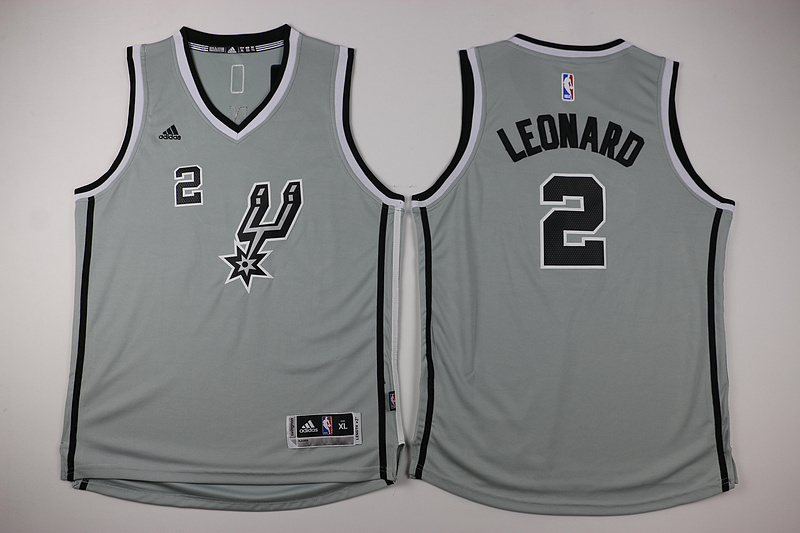 Youth NBA San Antonio Spurs #2 Leonard Grey Jerseys