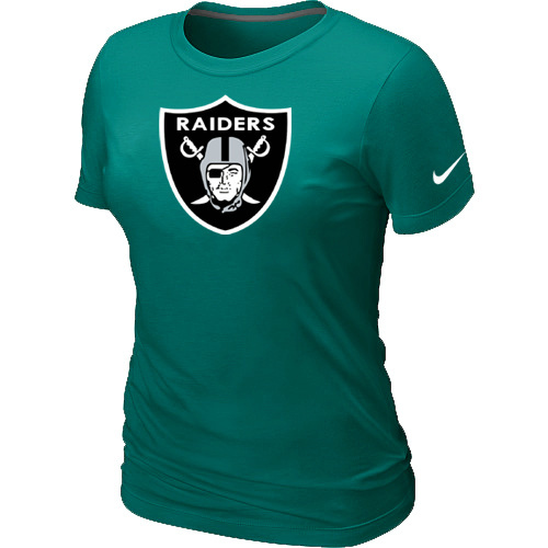 Oakland Raiders L- Green Womens Logo TShirt 38 