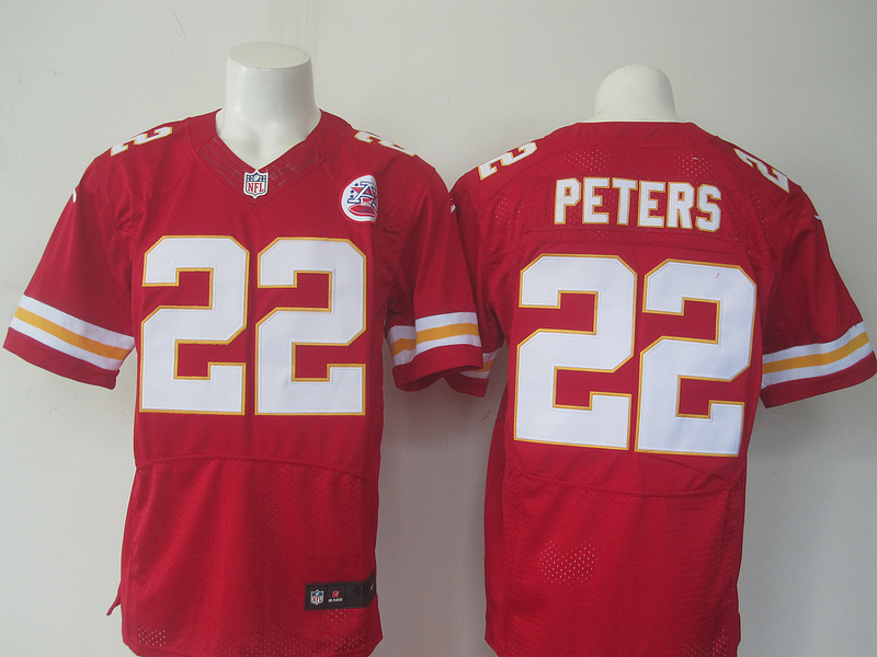 Nike Kansas City Chiefs #22 Peters Red Elite Jersey