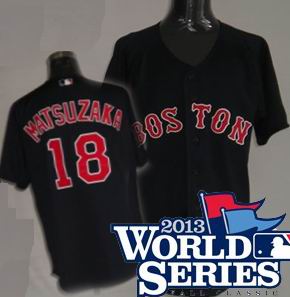 Boston Red Sox 18# Daisuke Matsuzaka dark blue w2013 World Series Patch