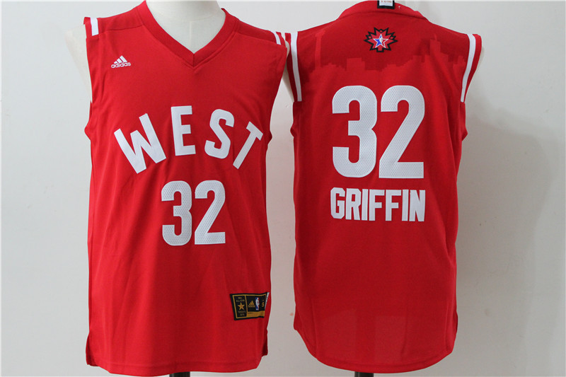 2016 NBA All Star Los Angeles Clippers #32 Griffin Red Jersey