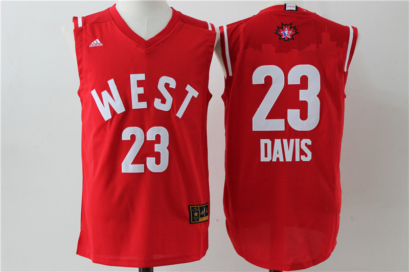 2016 NBA All Star NBA New Orleans Hornets #23 Davis Red Jersey