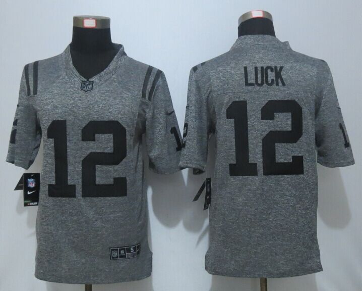 NFL Indianapolis Colts #12 Luck Gray Limited New Jersey