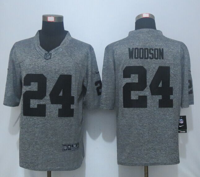 NFL Oakland Raiders #24 Woodson Hemp Grey Limited Jersey