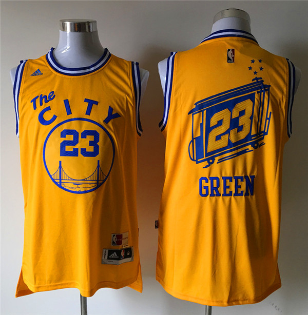 NBA Golden State Warriors #23 Green Yellow Jersey