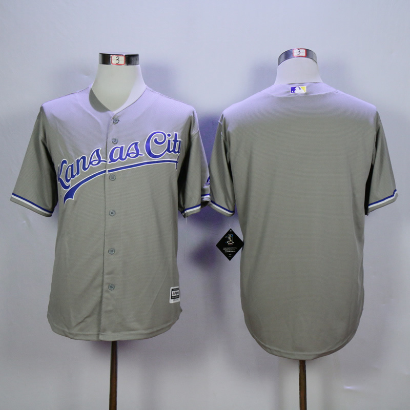 MLB Kansas Royals Blank Grey Jersey