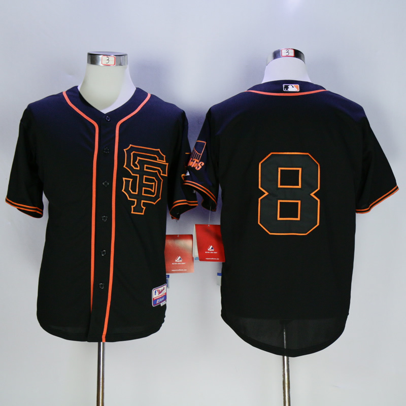 MLB San Francisco Giants #8 Hunter Pence 2015 Black Jersey