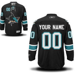 Sharks Black #00 Your Name Third Premier Custom NHL Jersey