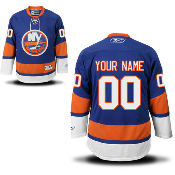 Blue #00 Your Name Home Premier Custom NHL New York Islanders Jersey
