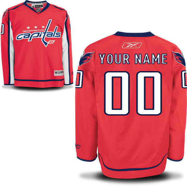 Red Washington Capitals #00 Your Name Road Custom Premier NHL Jersey