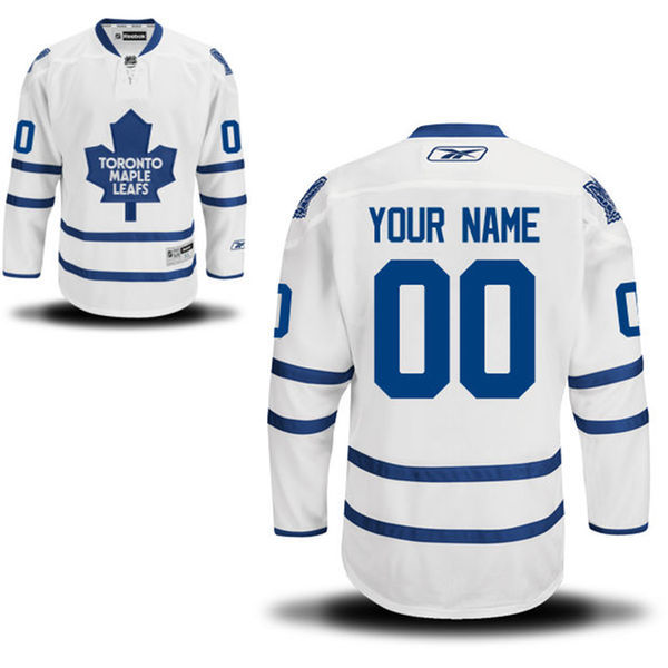 Toronto Maple Leafs White #00 Your Name Road Premier Custom NHL Jersey