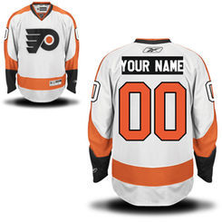Philadelphia Flyers #00 Your Name Road Premier Custom NHL Jersey in White