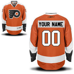 Orange Philadelphia Flyers #00 Your Name Home Premier Custom NHL Jersey