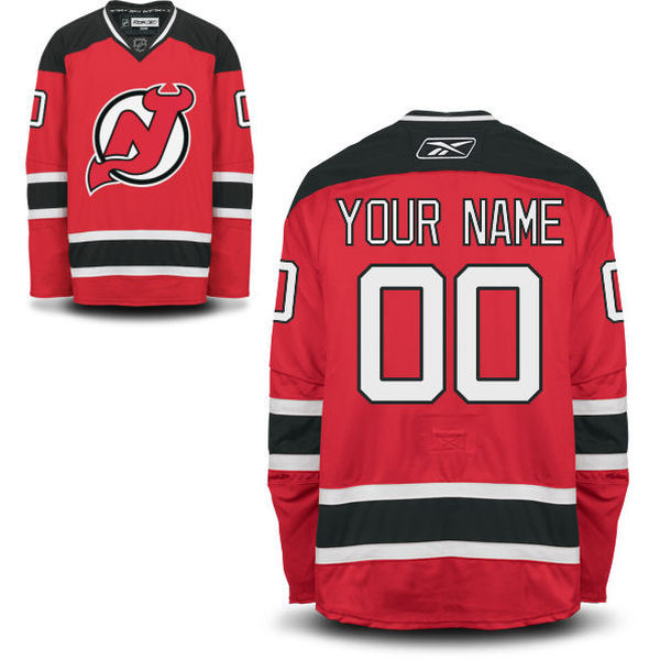 Devils Red #00 Your Name Home Premier Custom NHL Jersey