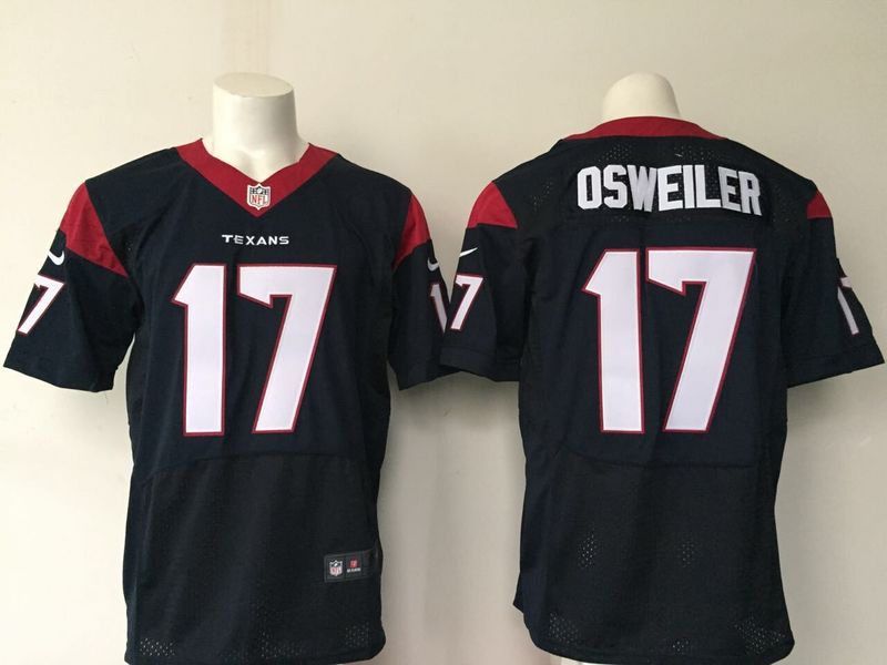 NHL Houston Texans #17 Osweiler Blue Elite Jersey