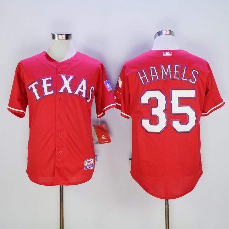 MLB Jerseys Texas Rangers 35 Hunter Red Cool Base