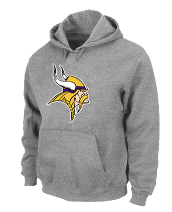 Minnesota Vikings Logo Pullover Hoodie Grey