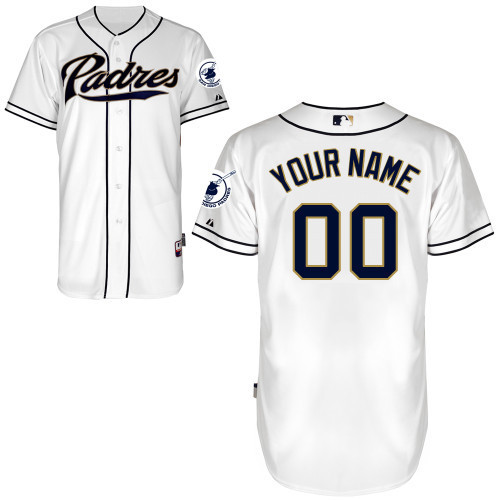 White Personalized Home MLB San Diego Padres Jersey