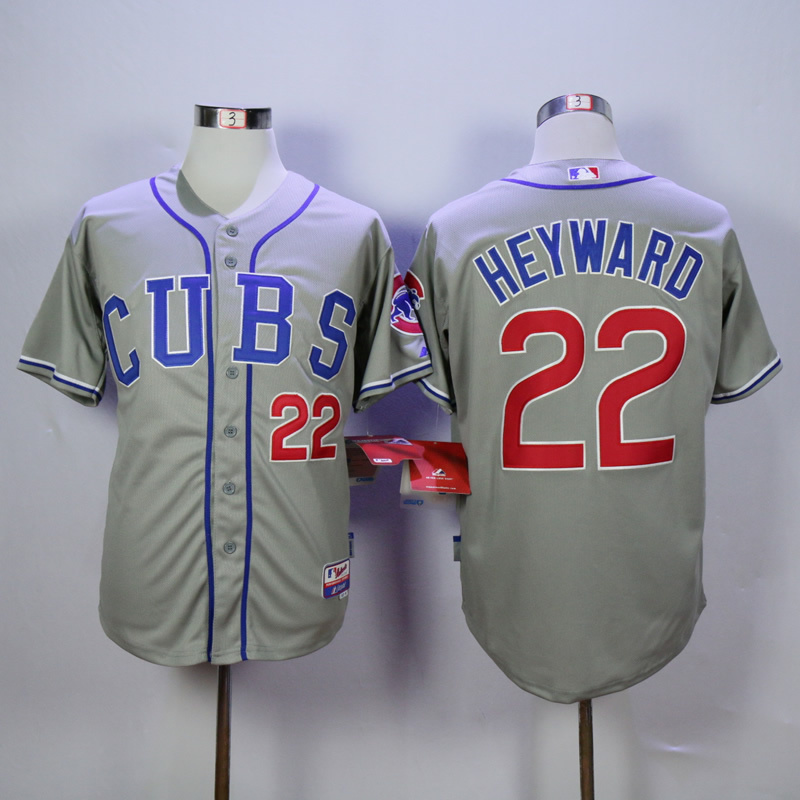 Majestic MLB Chicago Cubs #22 Heyward Grey Jerseys