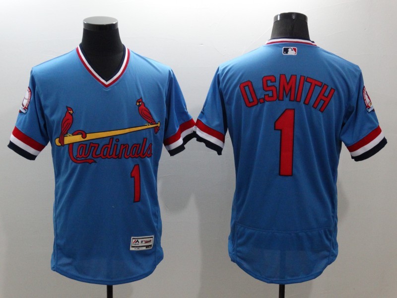 MLB Arizona Cardinals #1 Ozzie Smith Blue Pullover Jersey