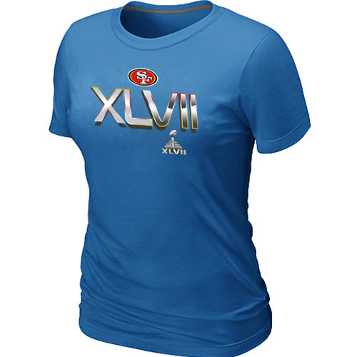  San Francisco 49 ers Super BowlXLVII On Our Way L-blue Womens TShirt 45 