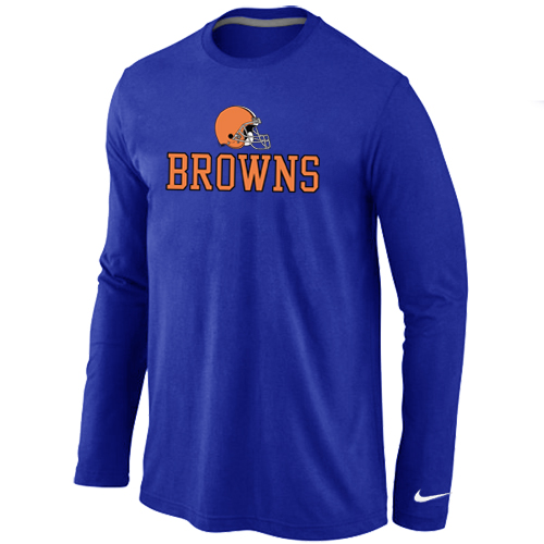 Nike Cleveland Browns Authentic Logo Long Sleeve T-Shirt Blue