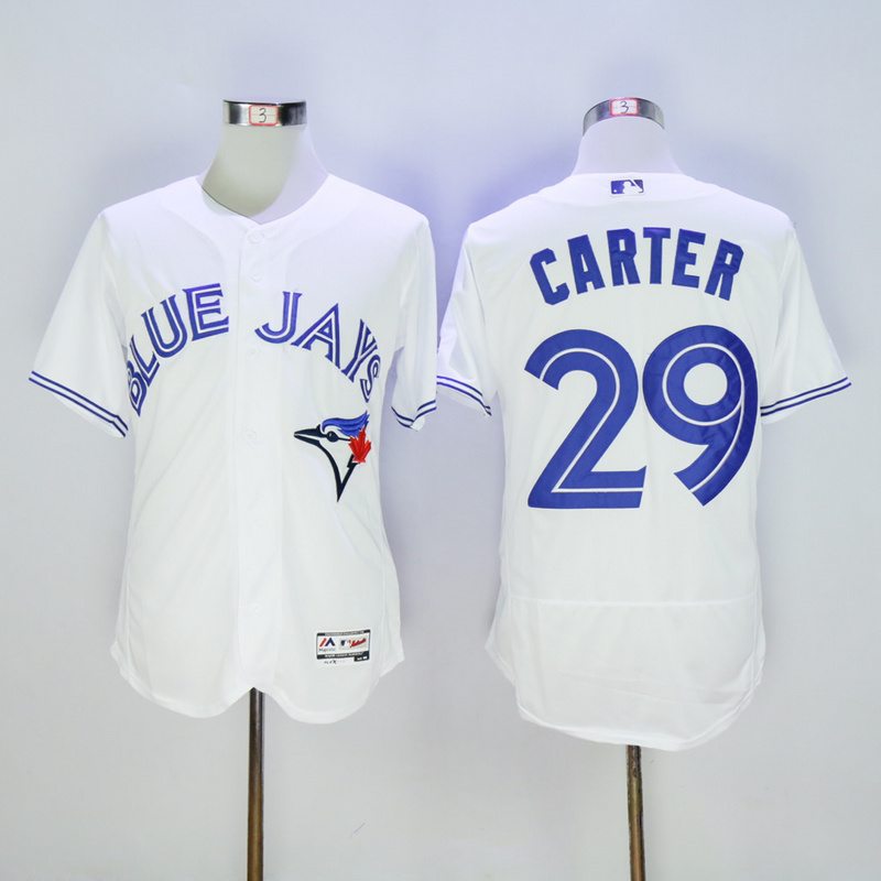 Majestics MLB Toronto Blue Jays #29 Joe Carter White Jersey