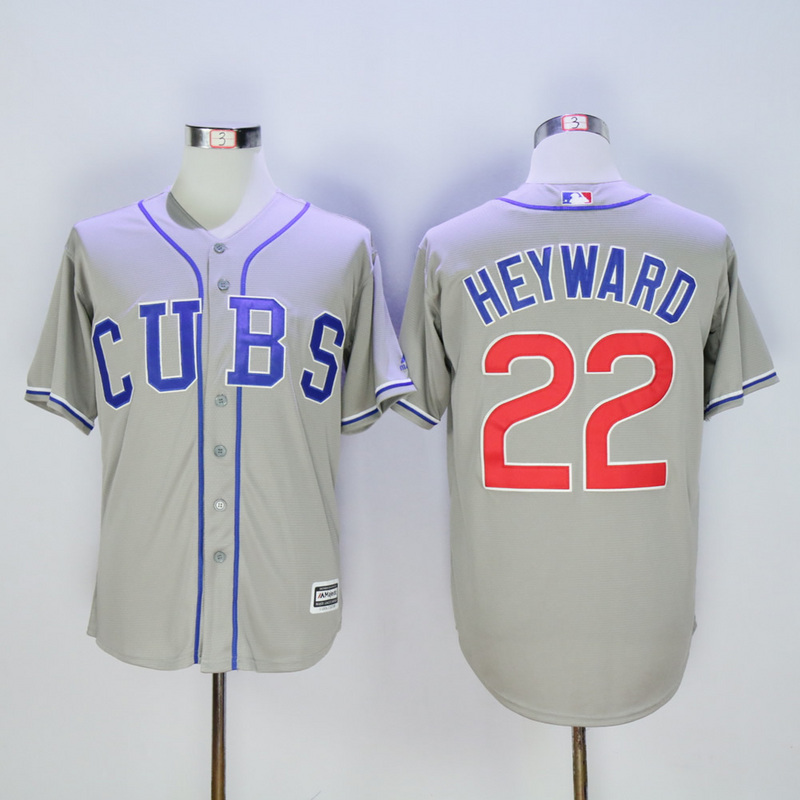 Majestic MLB Chicago Cubs #22 Heyward Grey Jersey