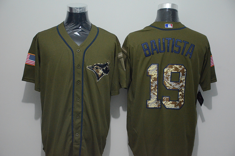 MLB Toronto Blue Jays #19 Jose Bautista Green Salute to Service Jersey