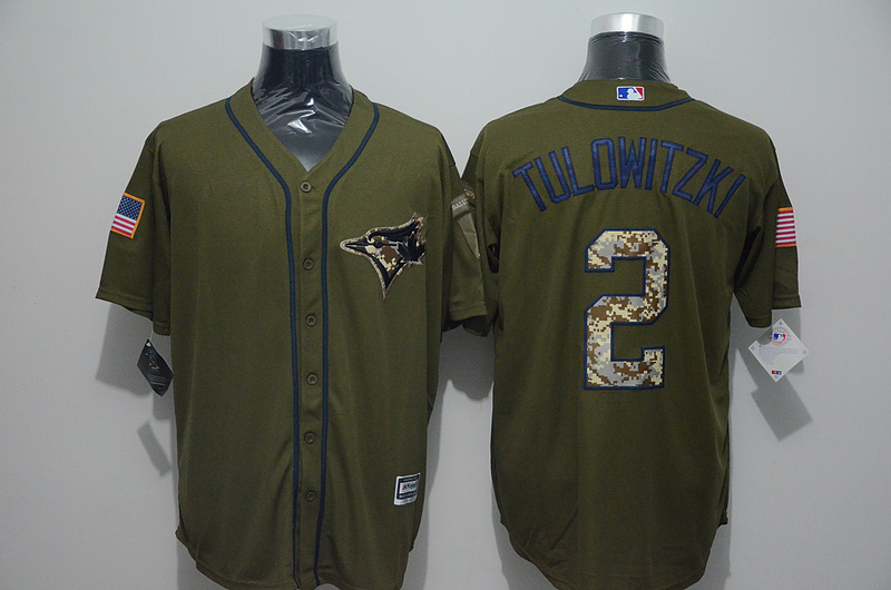 MLB Toronto Blue Jays #2 Troy Tulowitzki Green Salute to Service Jersey