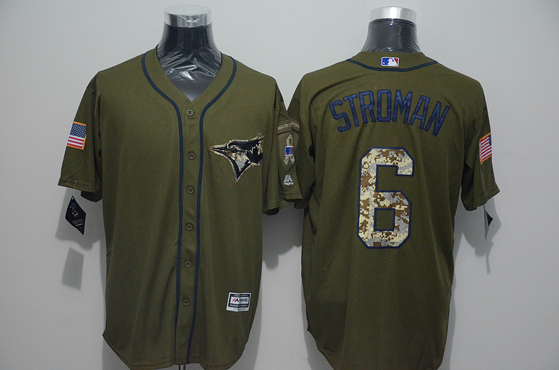 MLB Toronto Blue Jays #6 Marcus Stroman Green Salute to Service Jersey