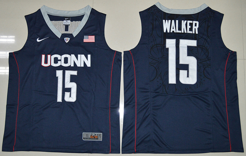 Uconn Huskies Kemba Walker 15 College Basketball Jerseys Blue