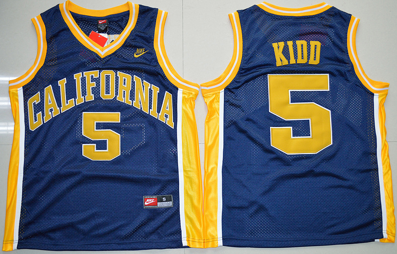 Nike California Golden Bears Jason Kidd 5 Navy Blue College Basketball Jersey