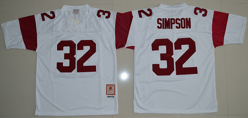 USC Trojans O.J. Simpson #32 White College Football Jersey (1968 Heismen)