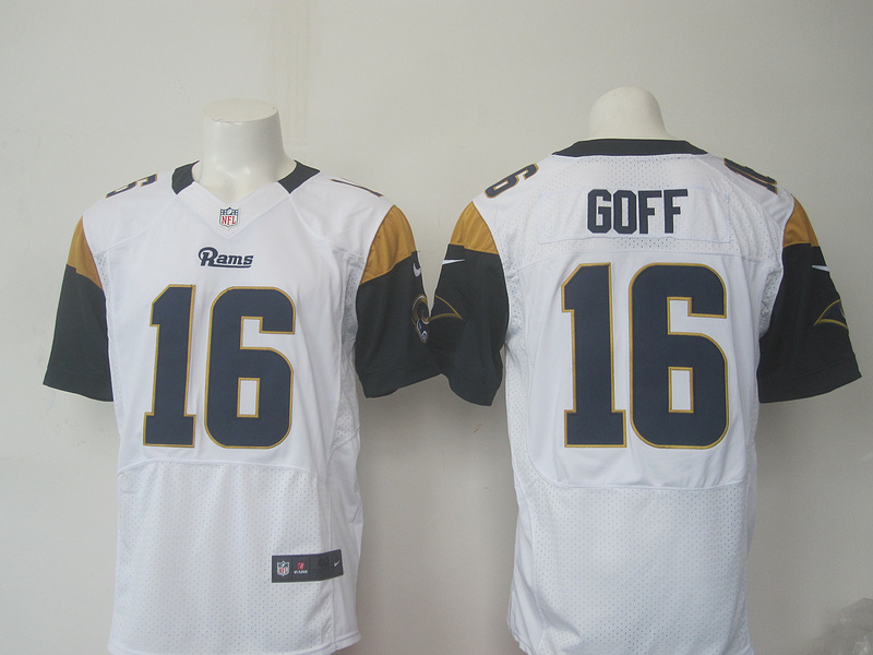 NFL Los Angeles Rams #16 Jared Goff White Mens Jersey