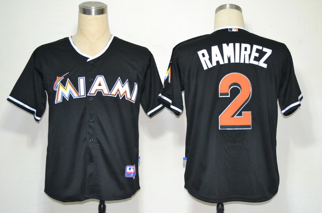 MLB Jerseys Miami Marlins 2 Ramirez Black 2012