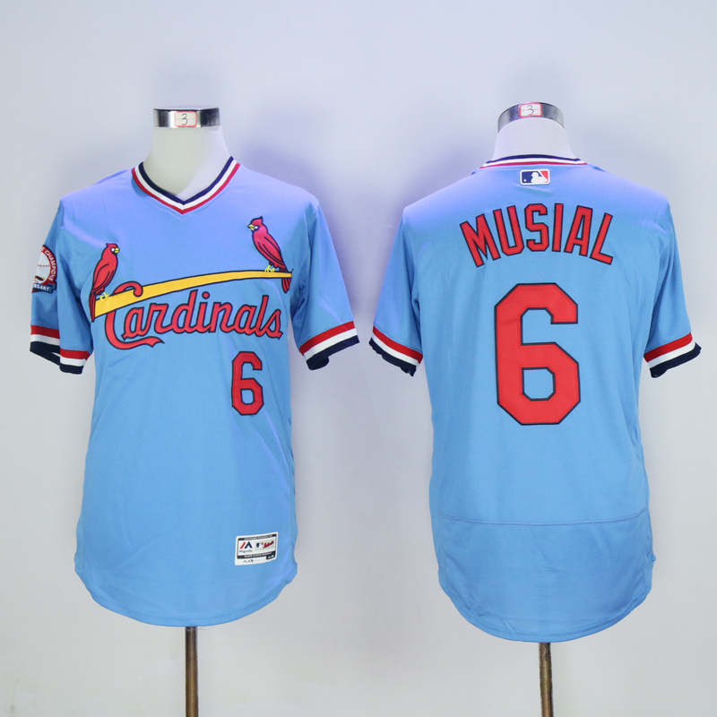 Blue St Louis Cardinals Musial MLB #6 Jersey