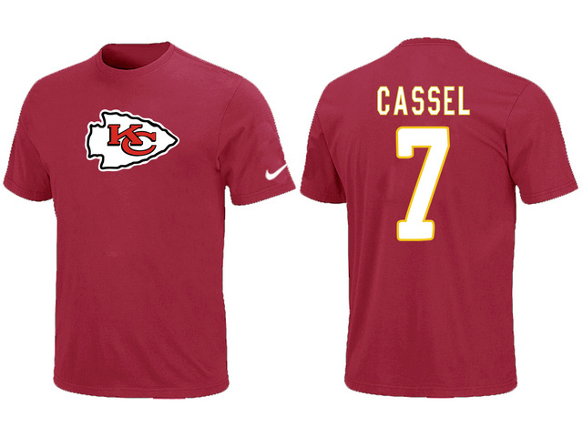  Nike Kansas City Chiefs Dexter 7 CASSEL Name& Number TShirt Red 48 