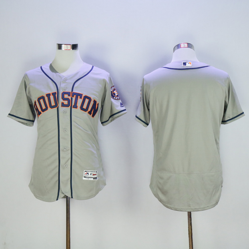 MLB Houston Astros #0 Blank Grey Color Jersey
