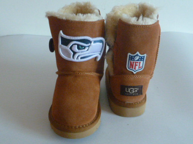 NFL Seattle Seahawks Cuce Shoes Kids Fanatic Boots Tan
