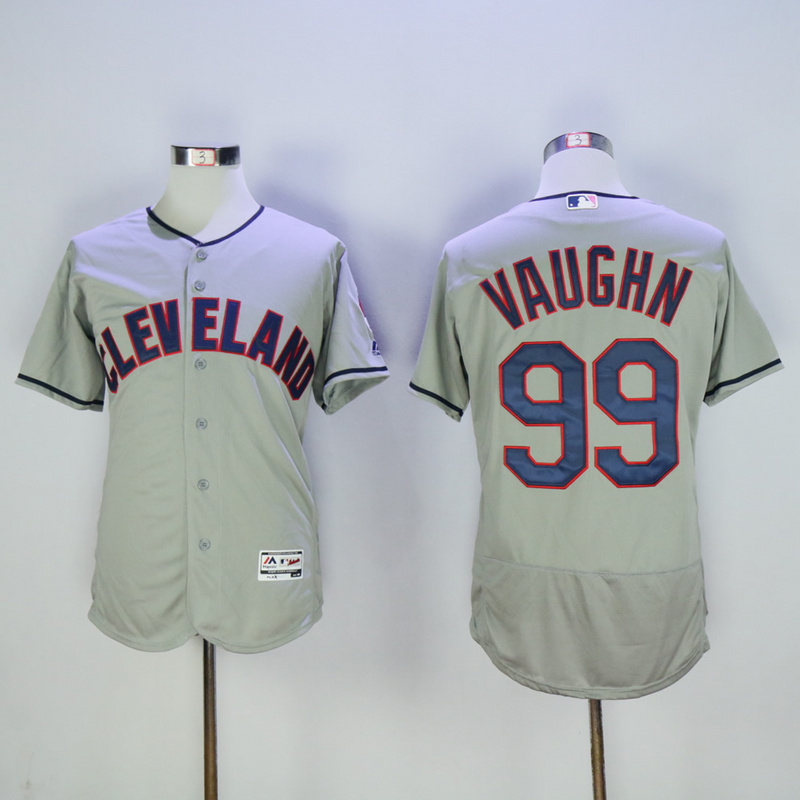 #99 Ricky Vaughn Road Grey Cleveland Indians Cool Base jersey