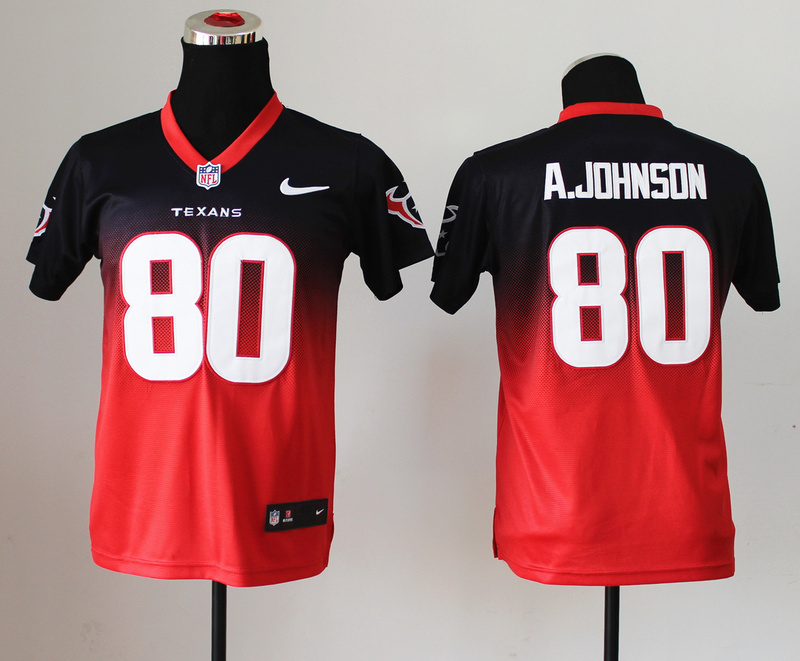 Nike NFL Houston Texans #80 A.Johnson Red Drift Fashion kids jerseys