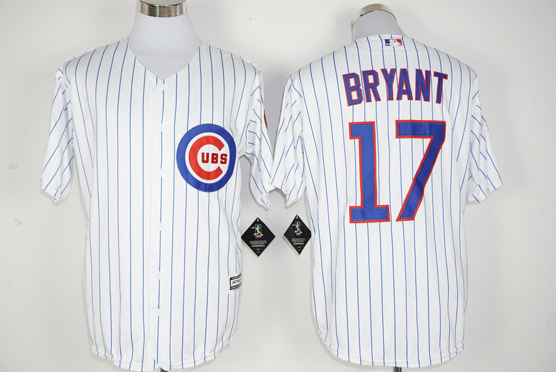 Majestic Chicago Cubs #17 Bryant White 100th Jersey