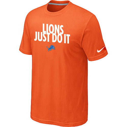 NFL Detroit Lions Just Do It Orange TShirt 12 