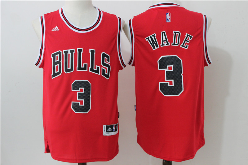 NBA Chicago Bulls #3 Wade Red Jersey