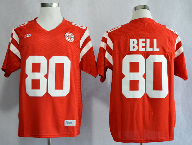Nebraska Huskers Kenny Bell 80 Red Red Jersey