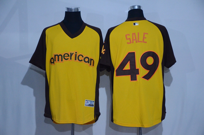 MLB Chicago White Sox #49 Sale Yellow 2016 All Star Jersey .jpeg