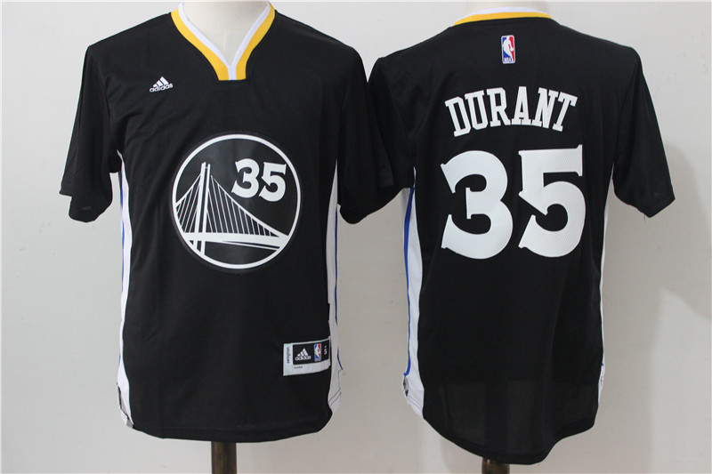 NBA Golden State Warriors #35 Durant Black Short-Sleeve Jersey